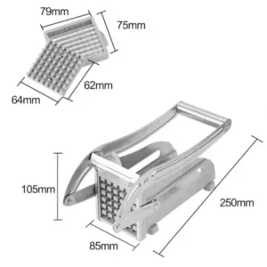 French Fries & Vegetable Cutter Stainless Steel Potato Chip Slicer ( default, Standard ).