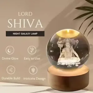 Macrail Shiv Shakti 3D Lord Shiva Crystal Ball Night Lamp ( default, Standard )