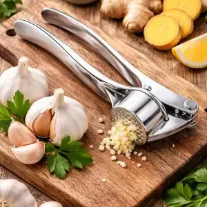 Stainless Steel Garlic Press Crusher for Garlic & Ginger ( default, OS )