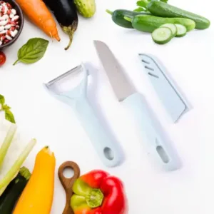 3 in 1 Kitchen Knife & Chopping Board Set with Vegetable Peeler for Daily Cooking ( default, OS )