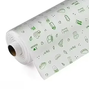 Butter Paper Wrap – Printed Foil Paper for Cooking, Baking & Food Storage (Pack of 2). ( white, Free Size )