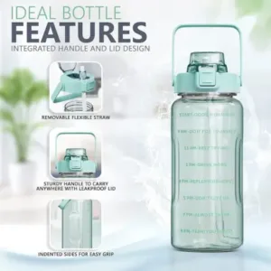 Motivational Water Bottle Set of 3 ( default, OS )