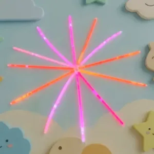 Dark Glow Chakdol Toy Set with 13 Neon Glow Sticks ( default, Standard )
