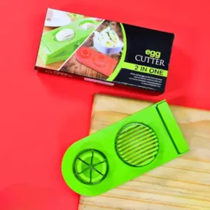 2 in 1 Double Cut Boiled Egg cutter with stainless steel wire for easy slicing of boiled eggs. ( default, Standard ).
