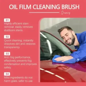 Car Glass Oil Film Cleaner Brush – Automotive Cleaning ( default, OS )