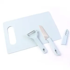 3 in 1 Kitchen Knife & Chopping Board Set with Vegetable Peeler for Daily Cooking ( default, OS )