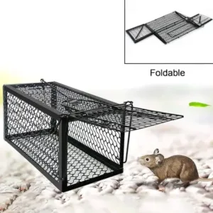 Foldable Mouse Trap Squirrel Trap Small Live Animal Trap Mouse Voles Hamsters Live Cage Rat Mouse Cage Trap for Mice Easy to Catch and Release ( default, SMALL ).