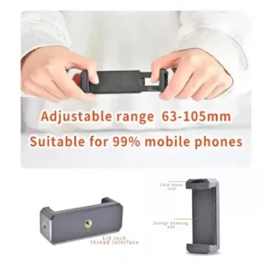 Vlogging Kit for Video Making with Mic Mini Tripod Stand, LED Light & Phone Holder Clip for Making Videos ( default, Standard ).