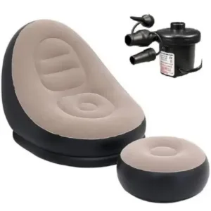 Inflatable Lazy Sofa with Footrest – Home Furniture ( default, OS )