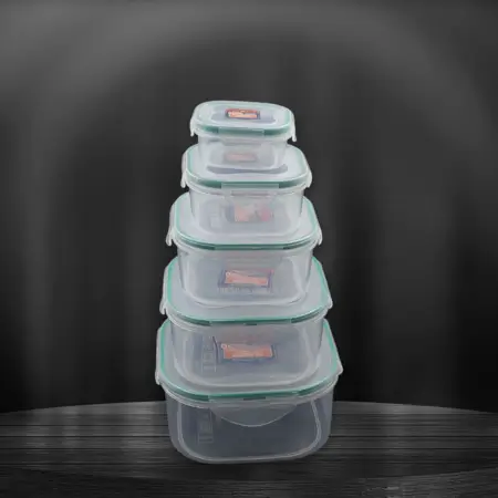 ogOYIiDJUxVjac2bgkwmX9Rc4MBKpQ0FYWclEGTz.webp Kitchen Containers Set, Fridge Storage Boxes, Plastic Containers for Kitchen Organizer, Kitchen Accessories Items for Storage Organizer, Snap-Seal (lunch box/storage organizer) (5 Ps Set).