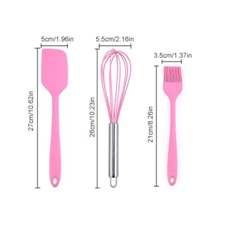 pU01oCUfZ27ycCKN9Iz6h6pcgDBmb521MCXkny7Q.webp Silicone Spatula Set for Kitchen, Non-Stick Pan Cooking Spatula Whisk Brush with Steel Handle, Silicone Kitchen Tools Set ( default, Standard )
