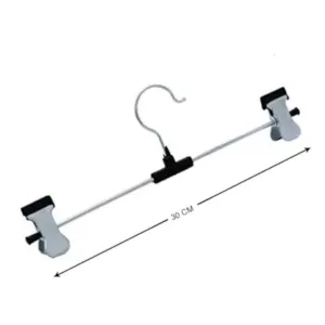 Stainless Steel Adjustable Clip Hangers for Pants Skirts Clothes Non Slip Metal Hanger Set (12 Pieces) ( default, Standard )