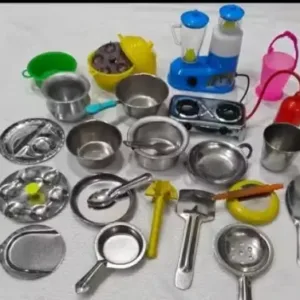 Miniature Steel Kitchen Toy Set for Kids (3-4 years) ( default, OS )