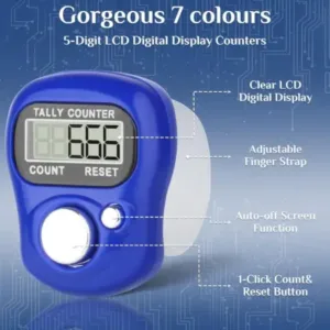 Mini Digital Finger Tally Counter Ring Portable Electronic Counting Machine for Sports Mantra Jap and Training (Multicolor) ( default, OS )