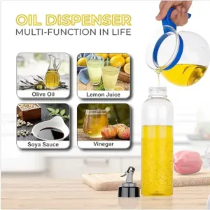 Plastic Oil Dispenser 1 Litre Cooking Oil Dispenser Bottle Oil Container,Transparent ( multicolor, 1000ml )