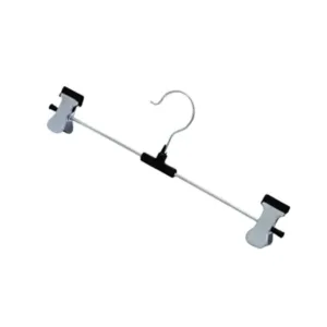 Stainless Steel Adjustable Clip Hangers for Pants Skirts Clothes Non Slip Metal Hanger Set (12 Pieces) ( default, Standard )