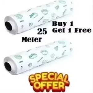 Butter Paper Wrap – Printed Foil Paper for Cooking, Baking & Food Storage (Pack of 2). ( white, Free Size )