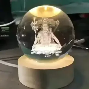 Macrail Shiv Shakti 3D Lord Shiva Crystal Ball Night Lamp ( default, Standard )