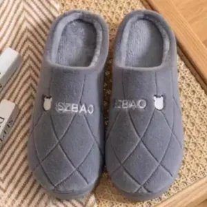 Unisex Winter Warm Flip Flop Slippers for Indoor and Outdoor Use ( grey, 7 )
