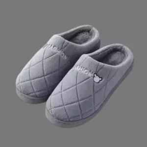 Unisex Winter Warm Flip Flop Slippers for Indoor and Outdoor Use ( grey, 7 )