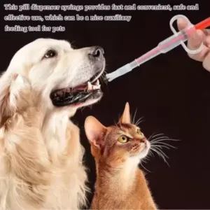 Pet Pill Dispenser Oral Medicine Feeder with Soft Silicone Tip for Dogs Cats and Small Pets ( default, Standard )