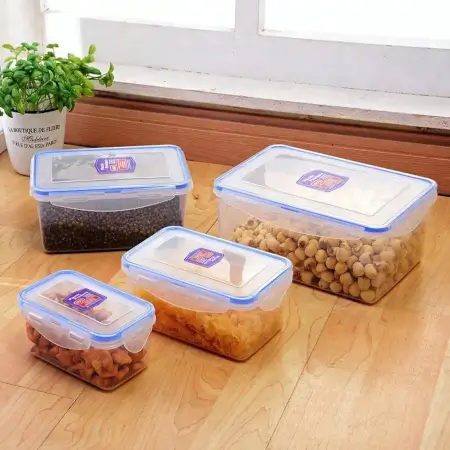 xJVw7trhCYYQ5RTcTcf77ZBHLi0ClzFLf9urr7CM.webp Kitchen Containers Set, Fridge Storage Boxes, Plastic Containers for Kitchen Organizer, Kitchen Accessories Items for Storage Organizer, Snap-Seal (lunch box/storage organizer) (5 Ps Set).