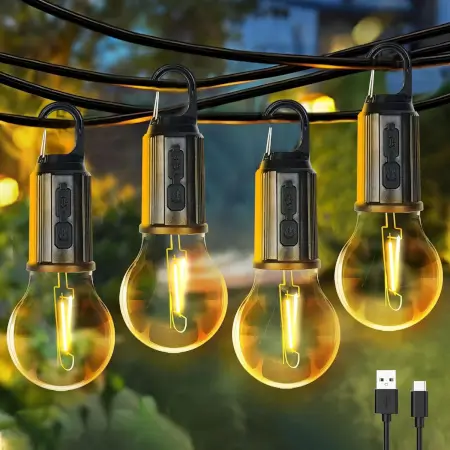 yCadeiv0IEHYBjotyX9Ox4MYkhAixVVlhBFi7mRM.webp Rechargeable Camping Lights, Waterproof LED Tent Lights with USB Cable, 3 Modes Hanging Camping Lantern, Hanging Lamp for Hiking, Emergency, Camping, Household, Car Repairing(1PCS) ( default,