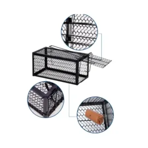 Foldable Mouse Trap Squirrel Trap Small Live Animal Trap Mouse Voles Hamsters Live Cage Rat Mouse Cage Trap for Mice Easy to Catch and Release ( default, SMALL ).